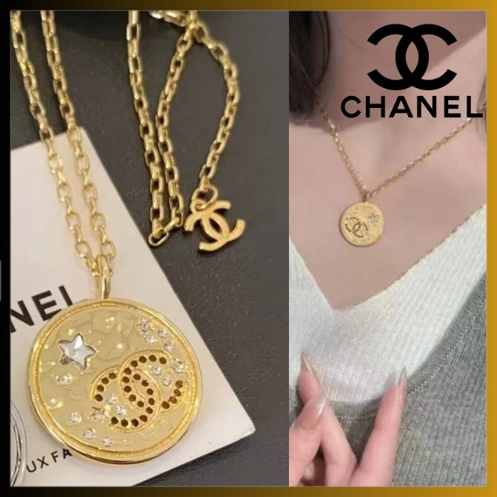 【ポップで可愛いCCマーク&スター】CHANEL コインネックレス