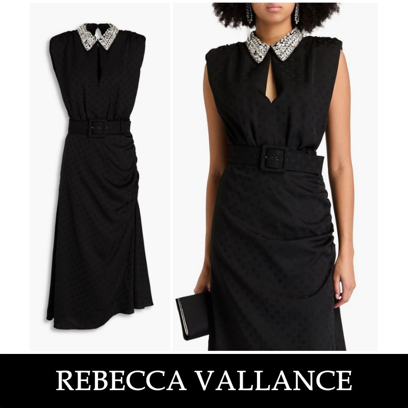 関税込【REBECCA VALLANCE】ジャカード ミディワンピース
