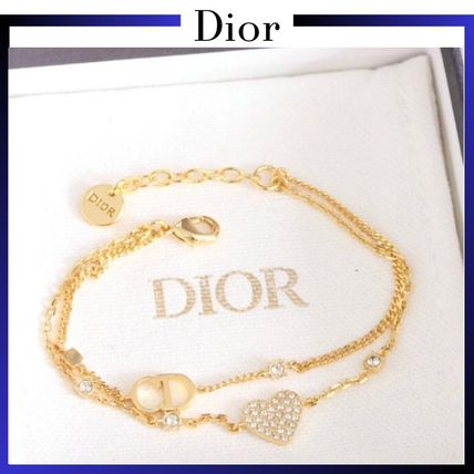 【完売必至】ディオール きらめくハートチャームのブレスレット ゴールドが煌めく☆】Dior Lucky Charms ブレスレット ハート