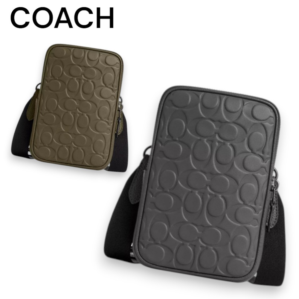 スリム！【Coach】Aden シグネチャーレザー クロスボディバッグ