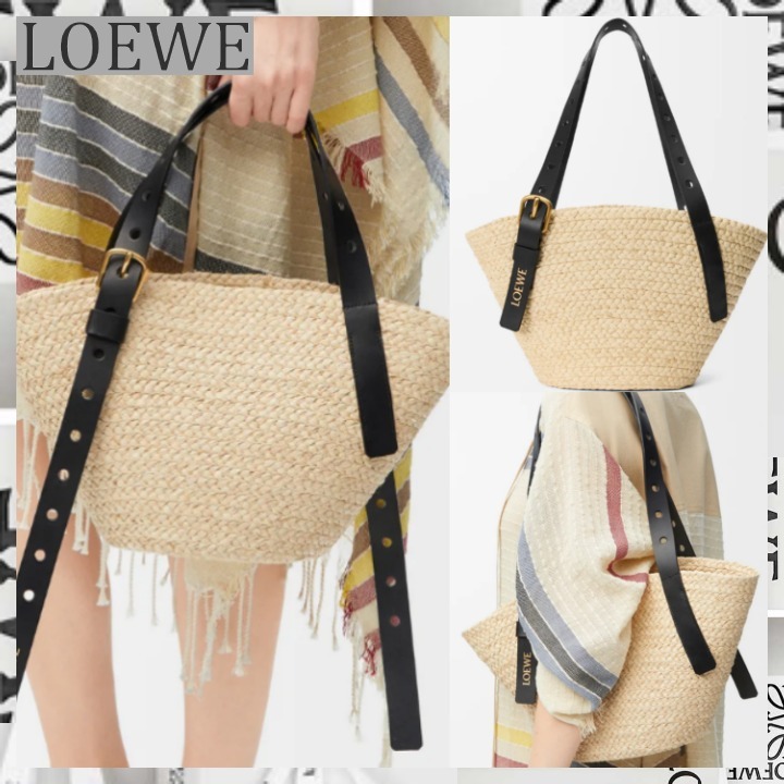 ☆大容量！かごバッグ☆【LOEWE】 バスケット スモール ラフィア