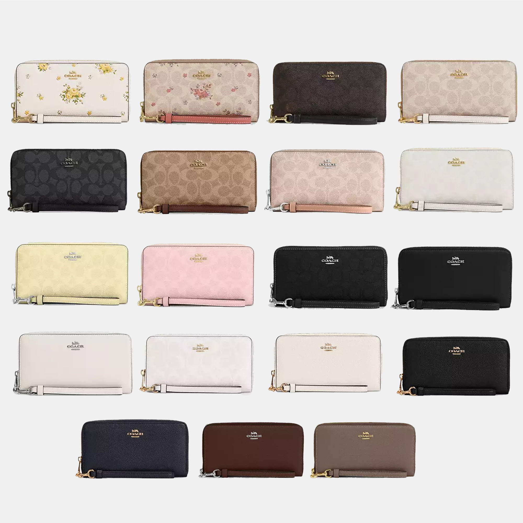COACH ☆花柄プリントのロングジップアラウンドウォレット☆