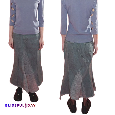 スカート [ODLYWORKSHOP] Layered Hybrid Skirt