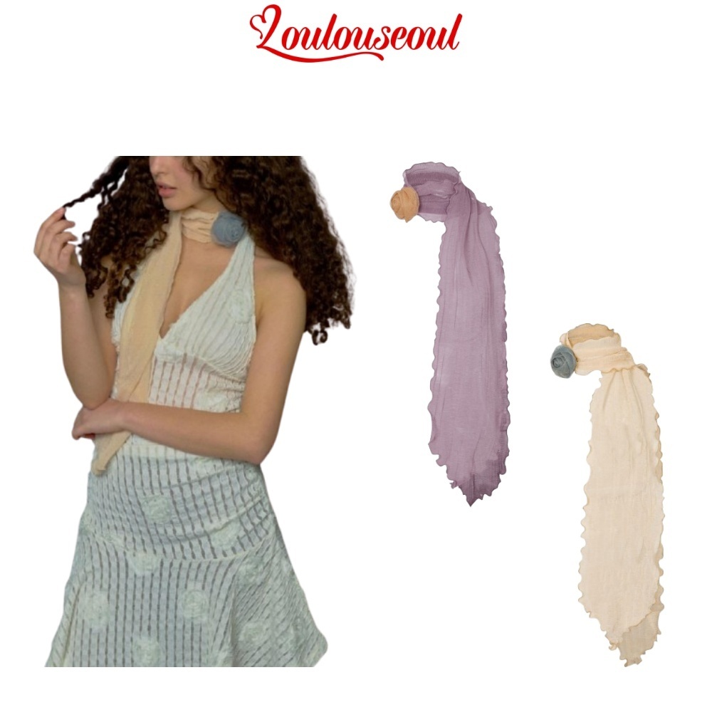 【Loulou seoul】My Rose Scarf (2 Colors)★