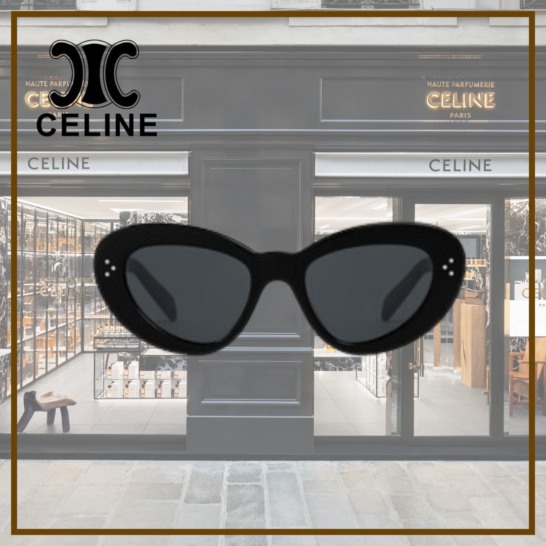 【CELINE】バタフライ S320 サングラス アセテート★ブラック