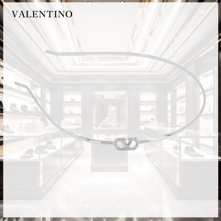 【VALENTINO 】Vロゴビジュー ヘアバンド カチューシャ