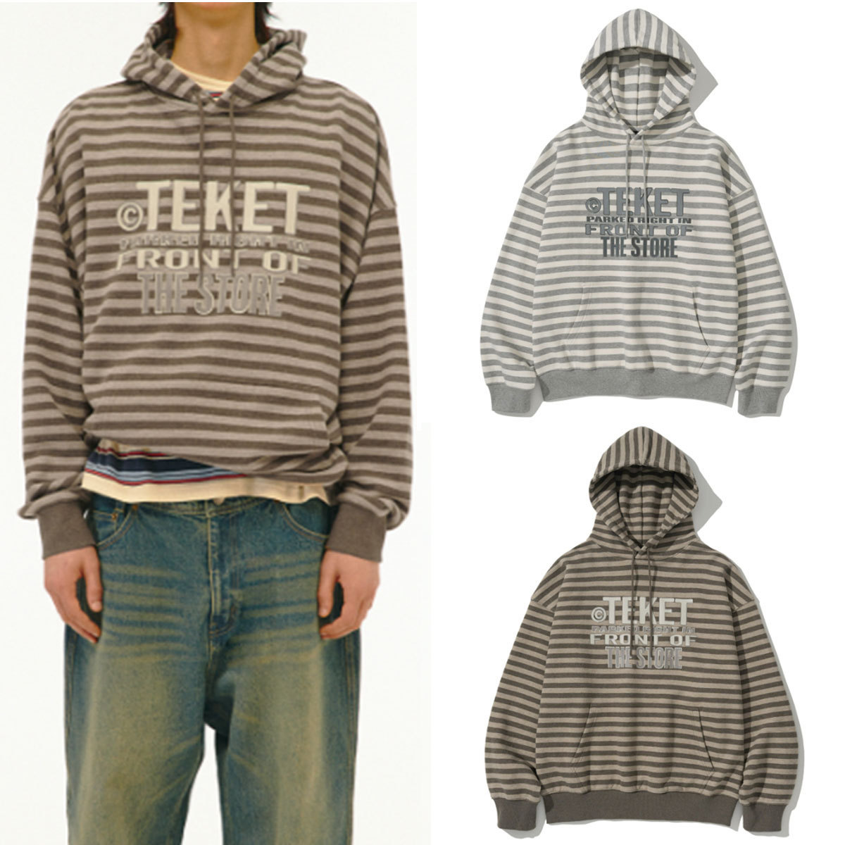パーカー・フーディ teket Front Stripe Hoodie 5FT1436