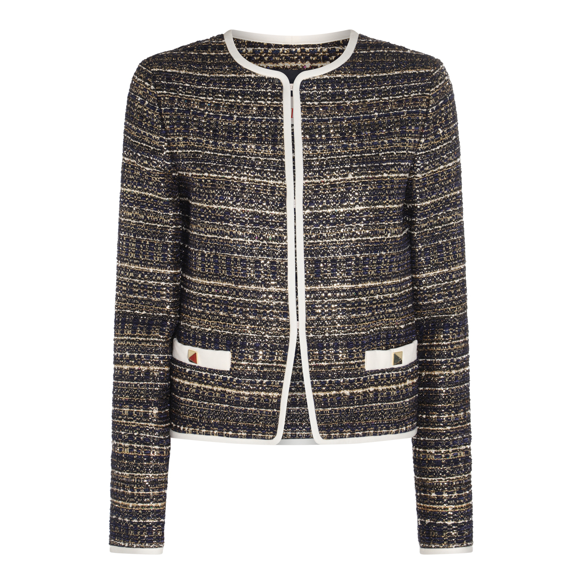 【関税・送料込み】VALENTINO BLAZERS BLUE TWEED PARTY BLAZER