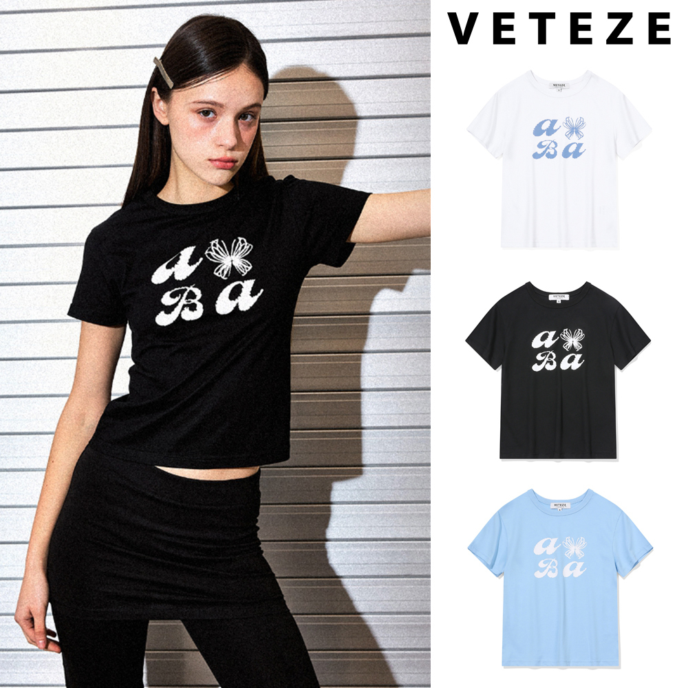 【VETEZE】25SS★ AubeA ABA Star Ribbon Half T-shirt