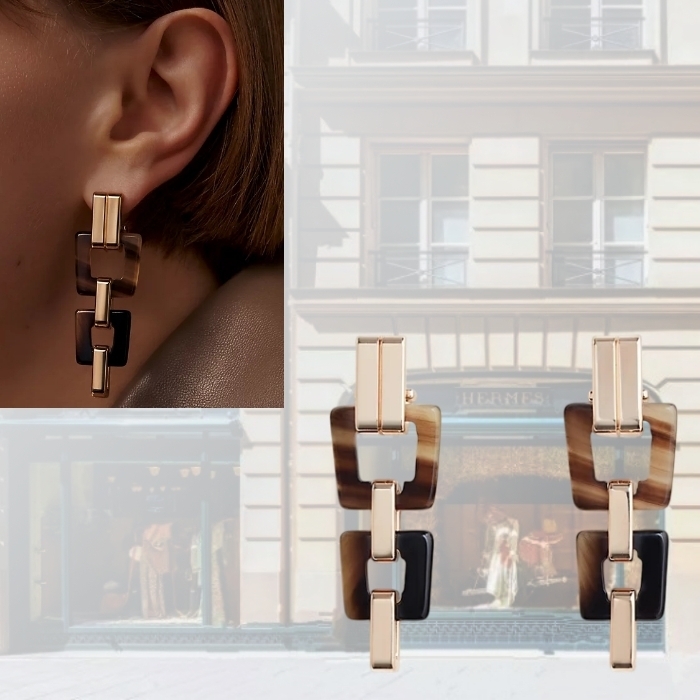 HERMES エルメス エキュイエール ピアス（プチモデル）