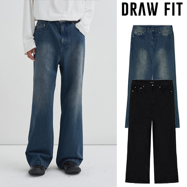 ★DRAW FIT★ リバティー ワイド フレア デニム パンツ
