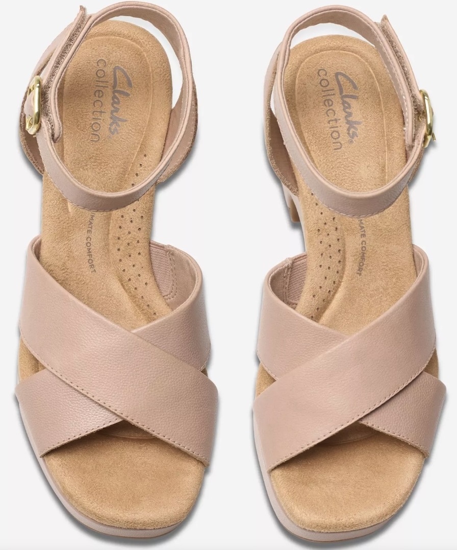 CLARKS ストラップ ウエッジ 7.5cm サンダル 軽量 スニーカー