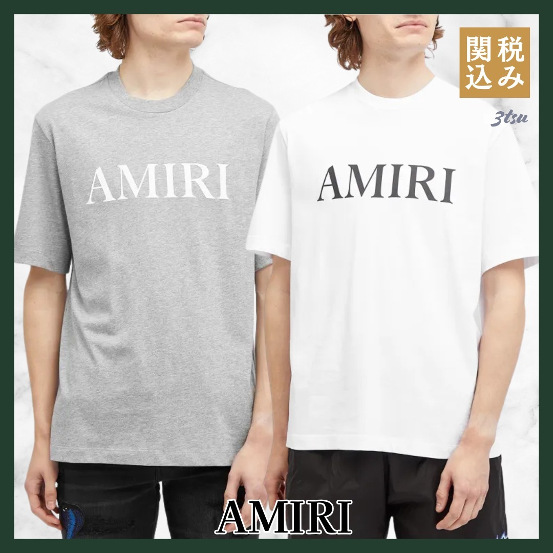 AMIRI★コア ロゴ コットン Tシャツ White/Gray 半袖 トップス