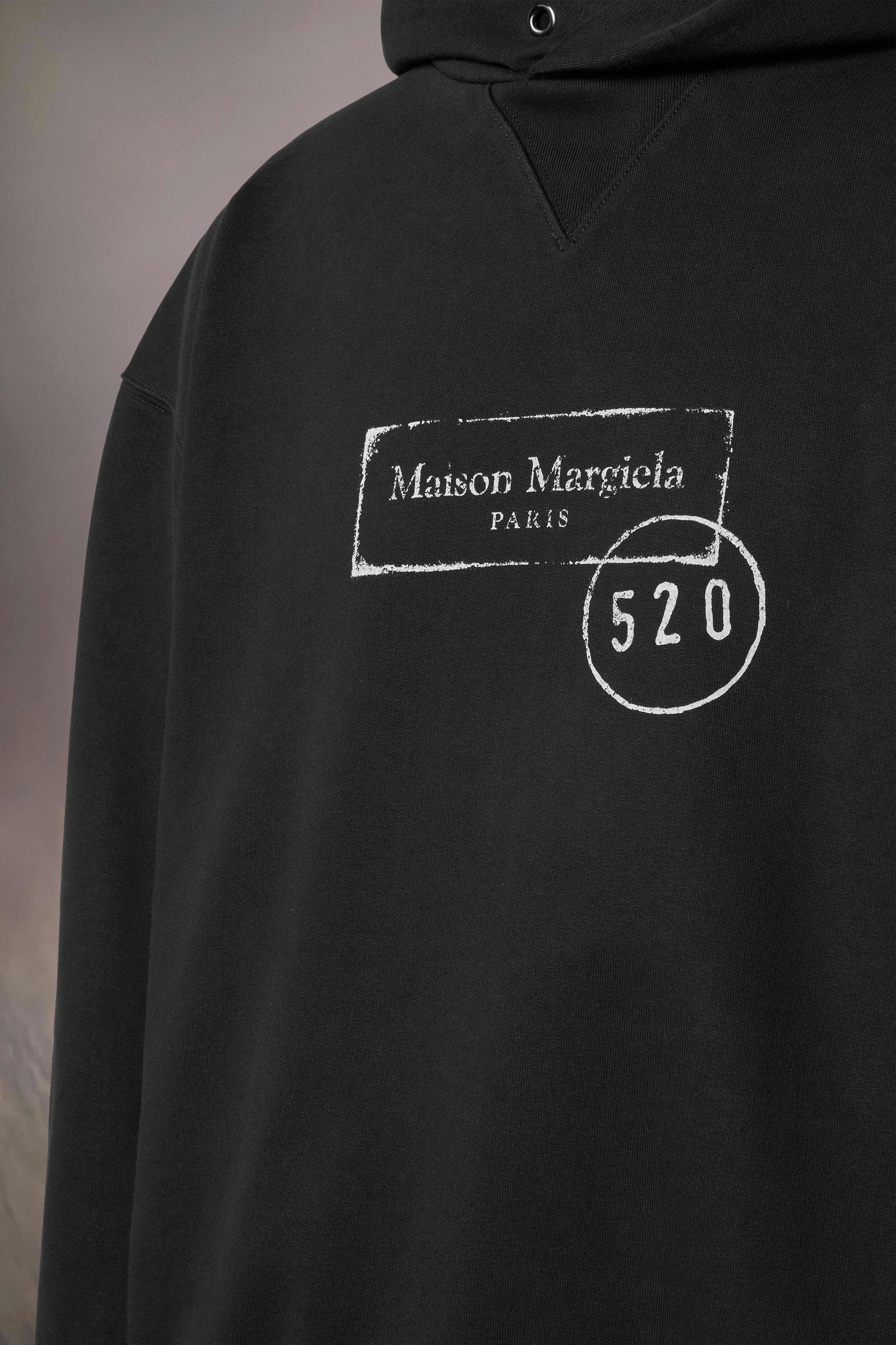 【 Maison Margiela 】 520 スタンププリント フーディー NEW ☆Maison Margiela☆520 スタンププリント フーディ (Maison