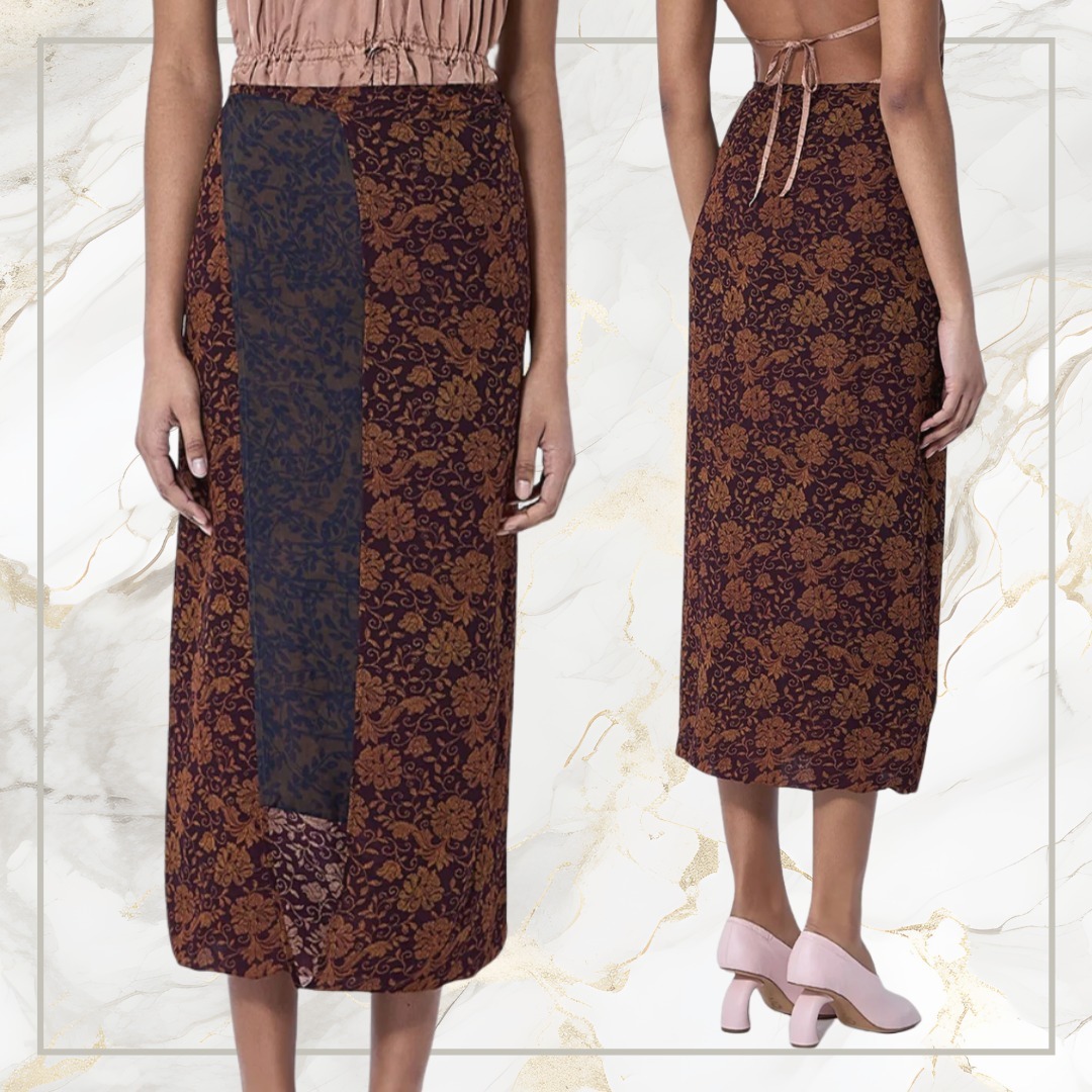 【大人気】Dries Van Noten 花柄 ラップミディスカート