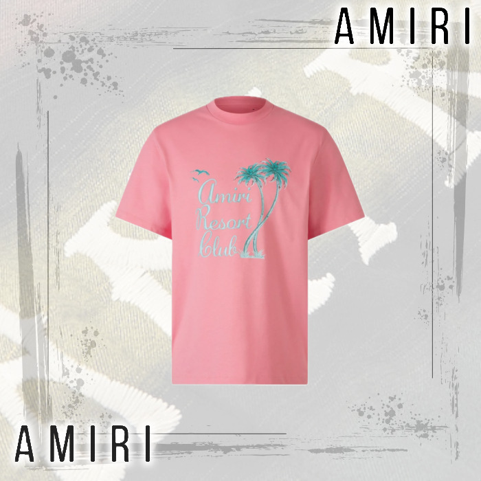 AMIRI★パームツリープリント クルーネック Tシャツ