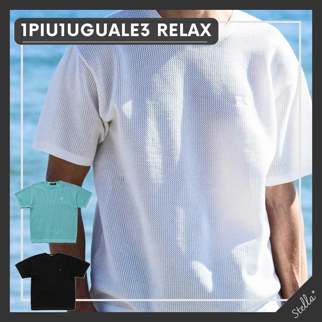 注目■1PIU1UGUALE3 RELAX■大人気 ベーシック半袖ニットTシャツ