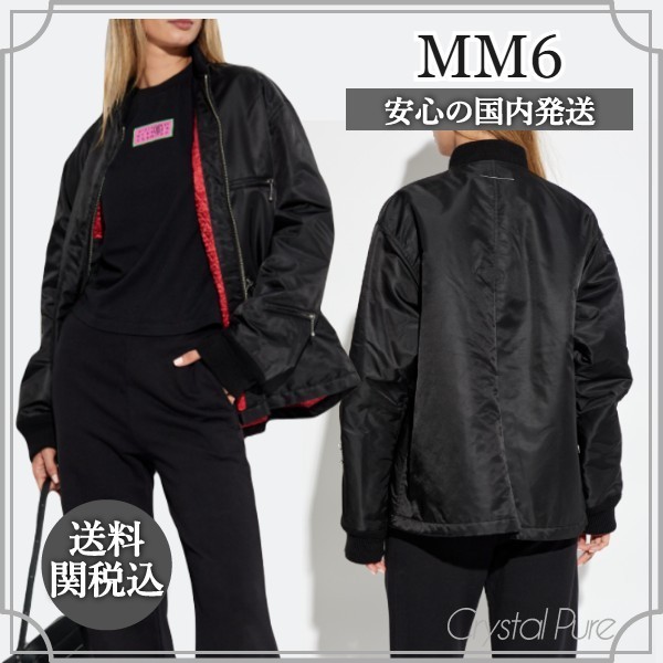 【MM6】水平ステッチ ジップアップ ジャケット【送料関税込】