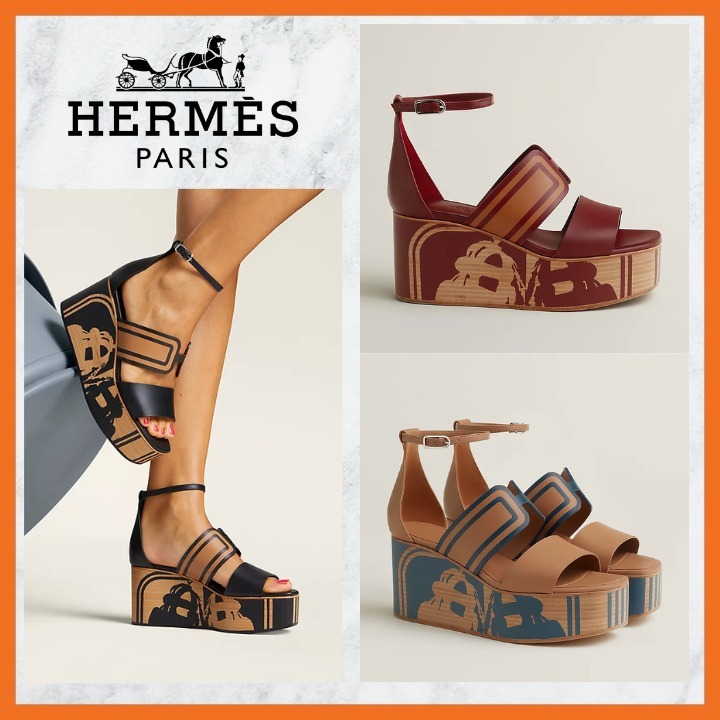 【おしゃれ厚底】HERMES Kalis 35 サンダル