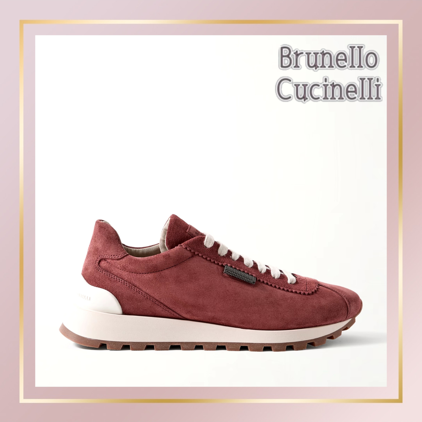 【送料込】BRUNELLO CUCINELLI スエード スニーカー ビーズ付き