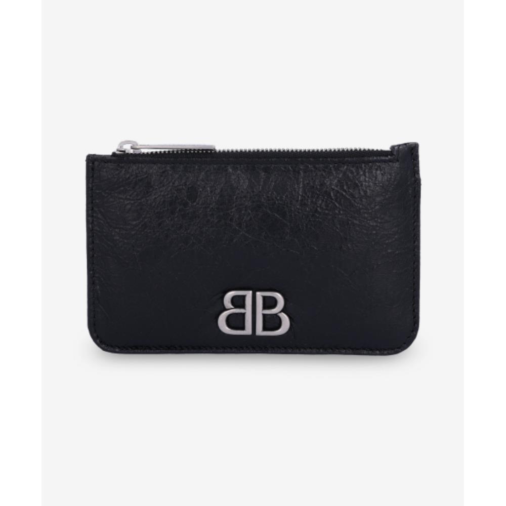 ★BALENCIAGA★ Monaco Long Coin Card Holder Black 7654652AAY