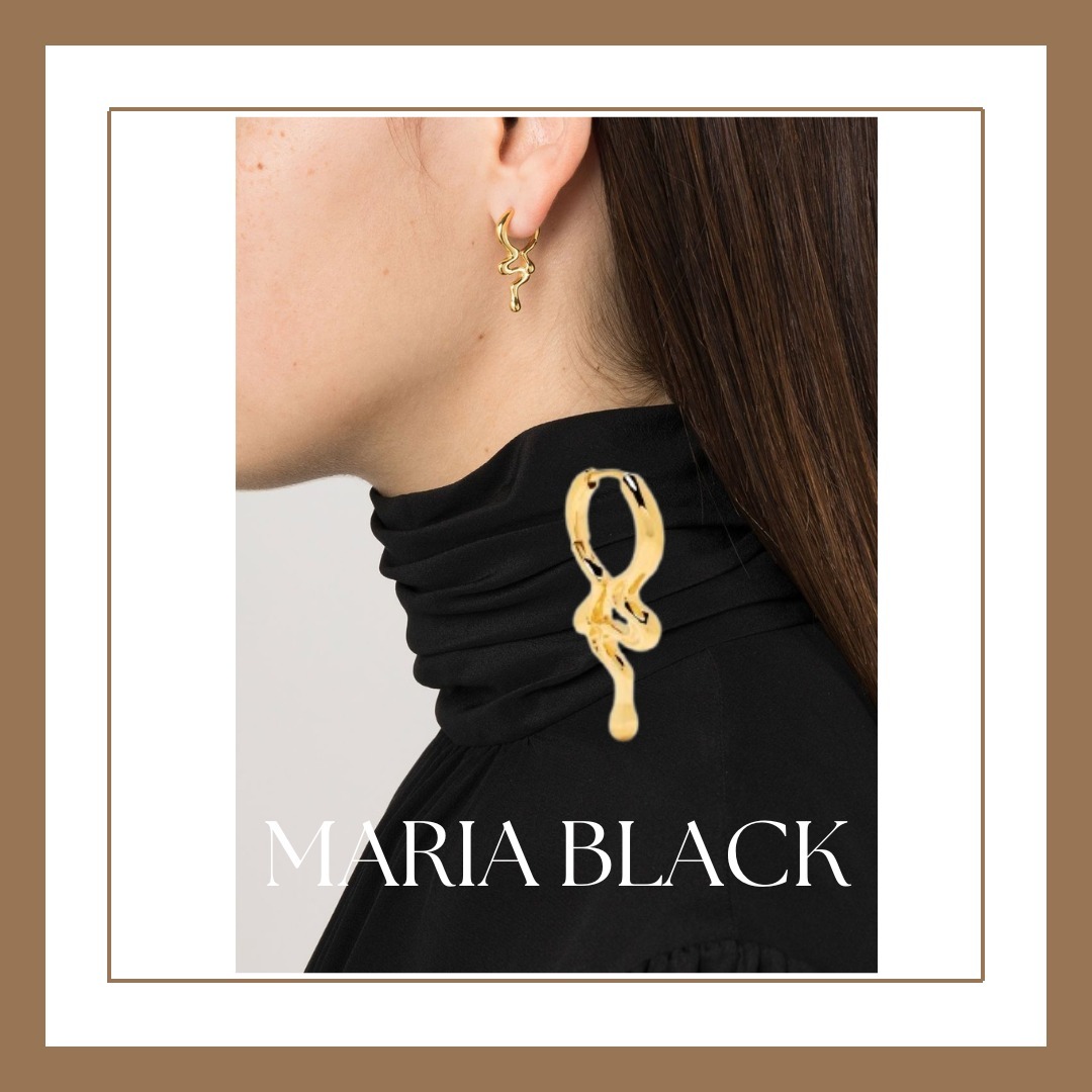 関税送料込みMARIA BLACKマヤ・ハギーのシングルピアス100940YG
