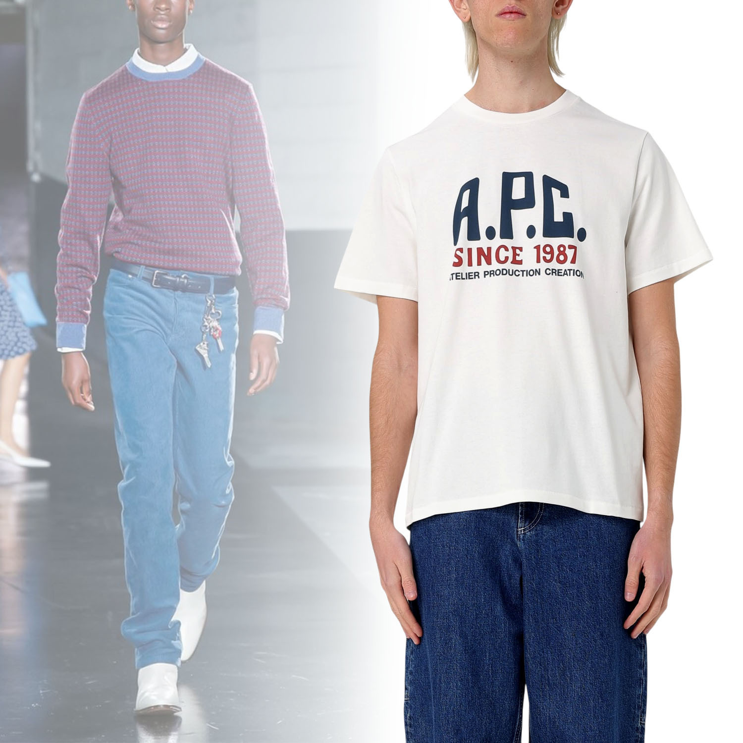 ◆A.P.C◆ Tシャツ メンズ コットン ホワイト