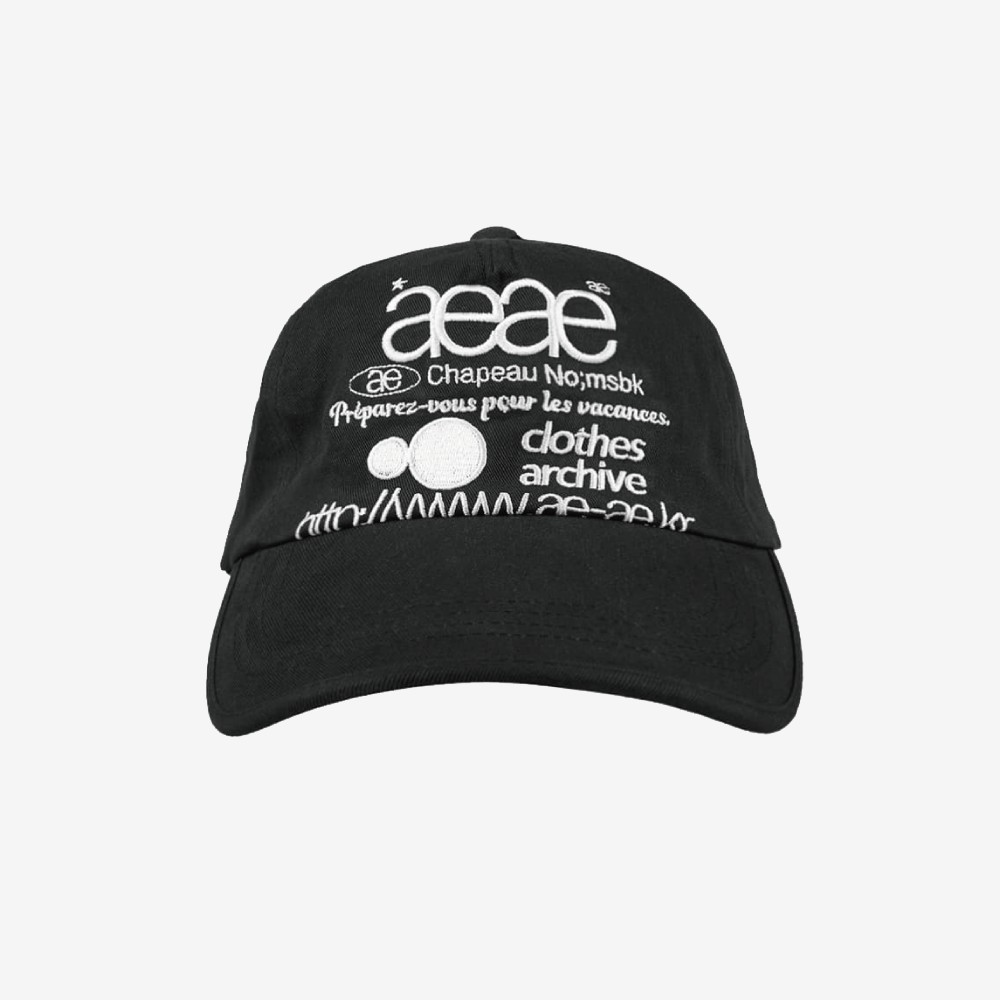 ★AEAE★ Web Logo 5pannel Cap [Black]