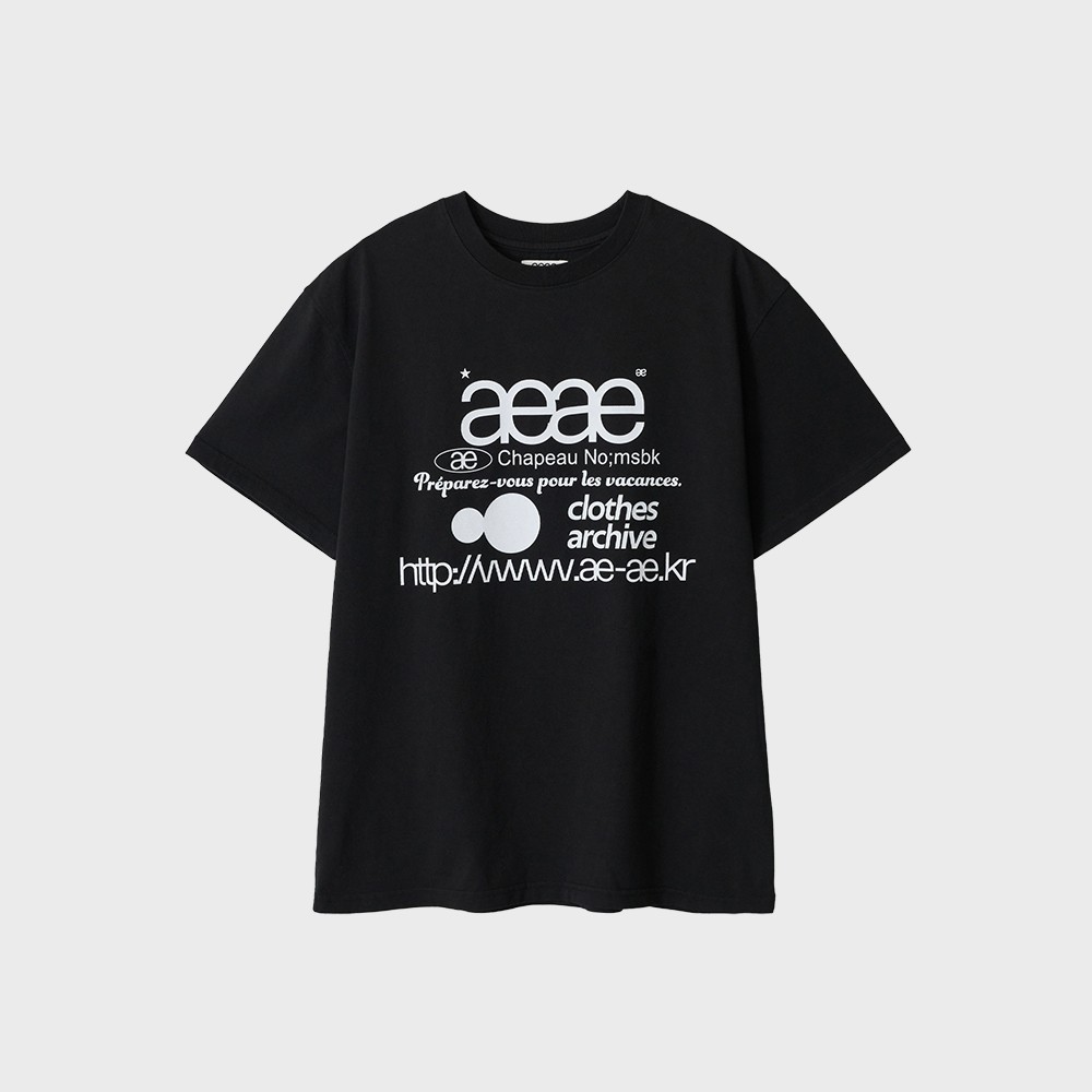 ★AEAE★ WEB LOGO TSHIRTS [BLACK]