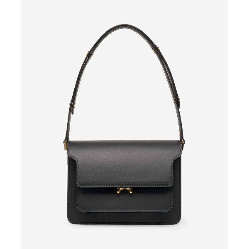 ★MARNI★ Medium Calfskin Trunk Shoulder Bag Black SBMPN09NO