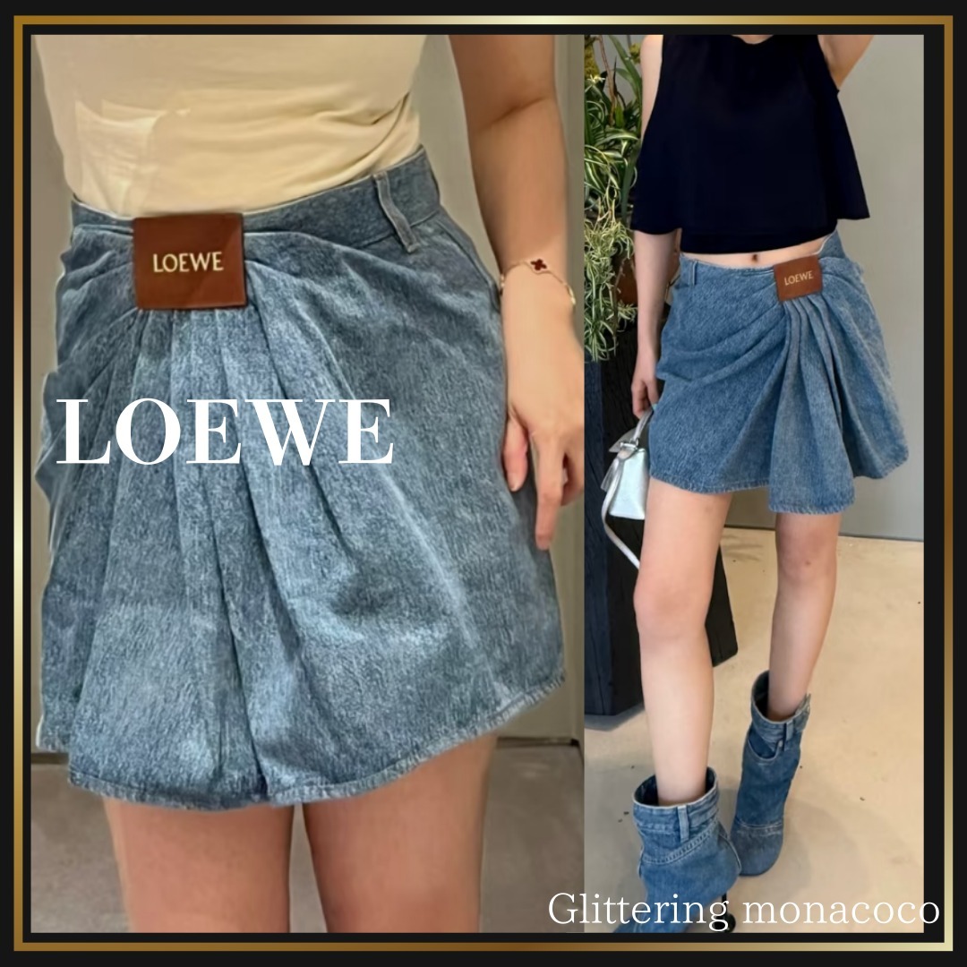 大人のカジュアルショートスカート*LOEWE*ドレープスカート