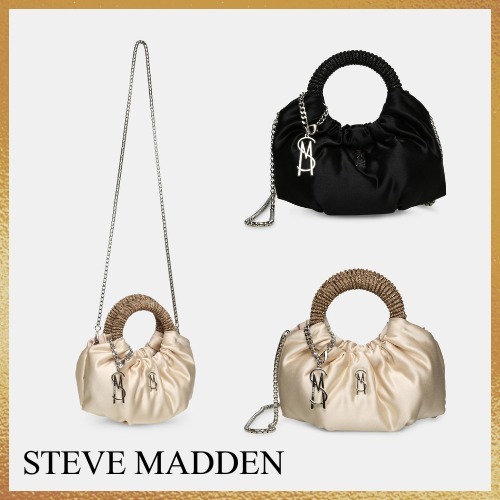 ★Steve Madden★2WAY★艶やか素材★編込みトップハンドルバッグ