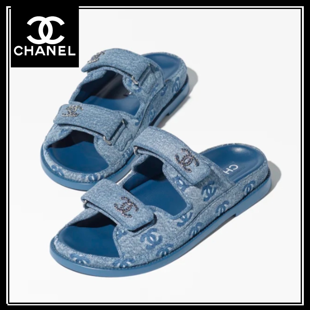 ＊夏の主役♪＊【CHANEL】サンダル デニム CCロゴ