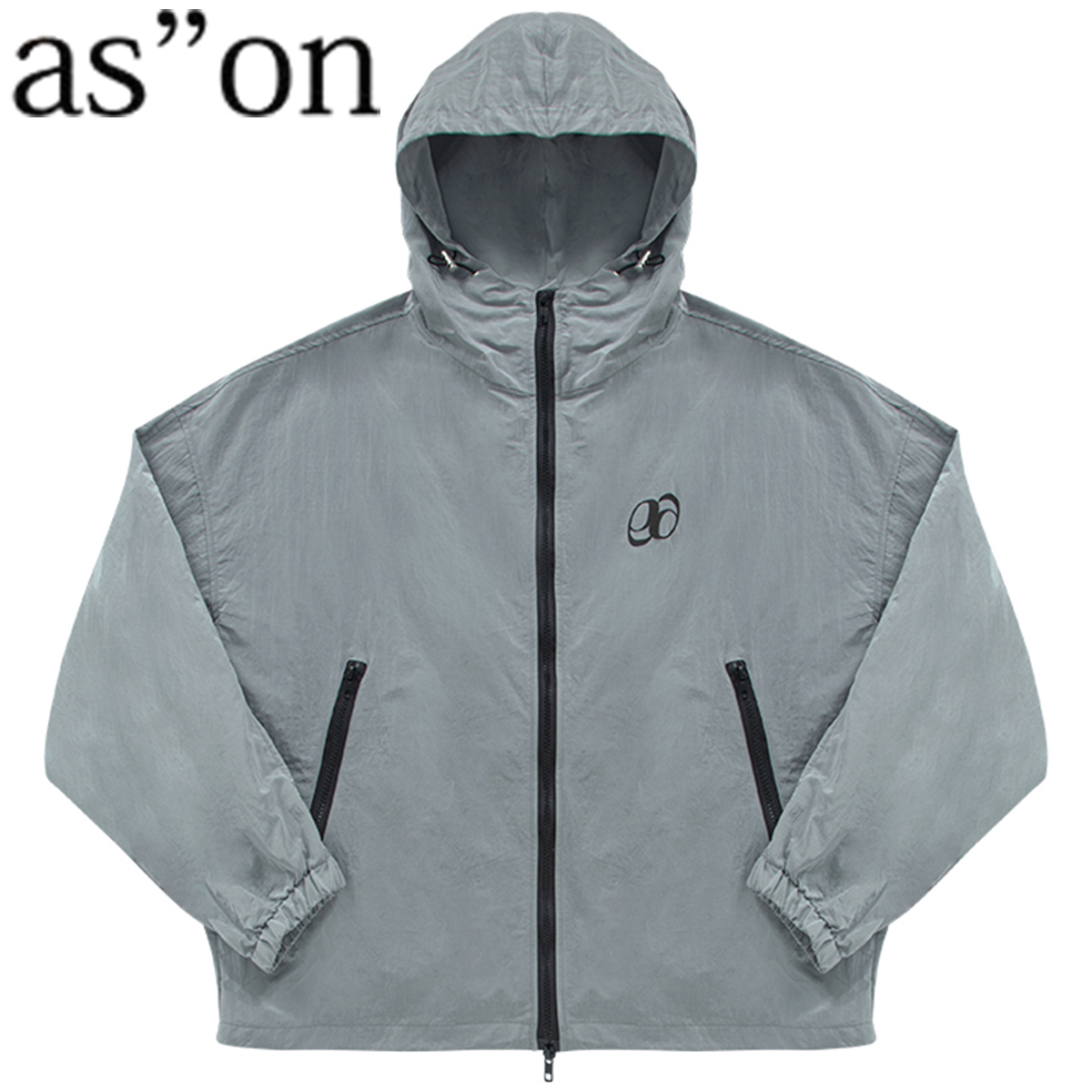 ★as''on★WOODY WINDBREAKER / GRAY★正規品/韓国送料込