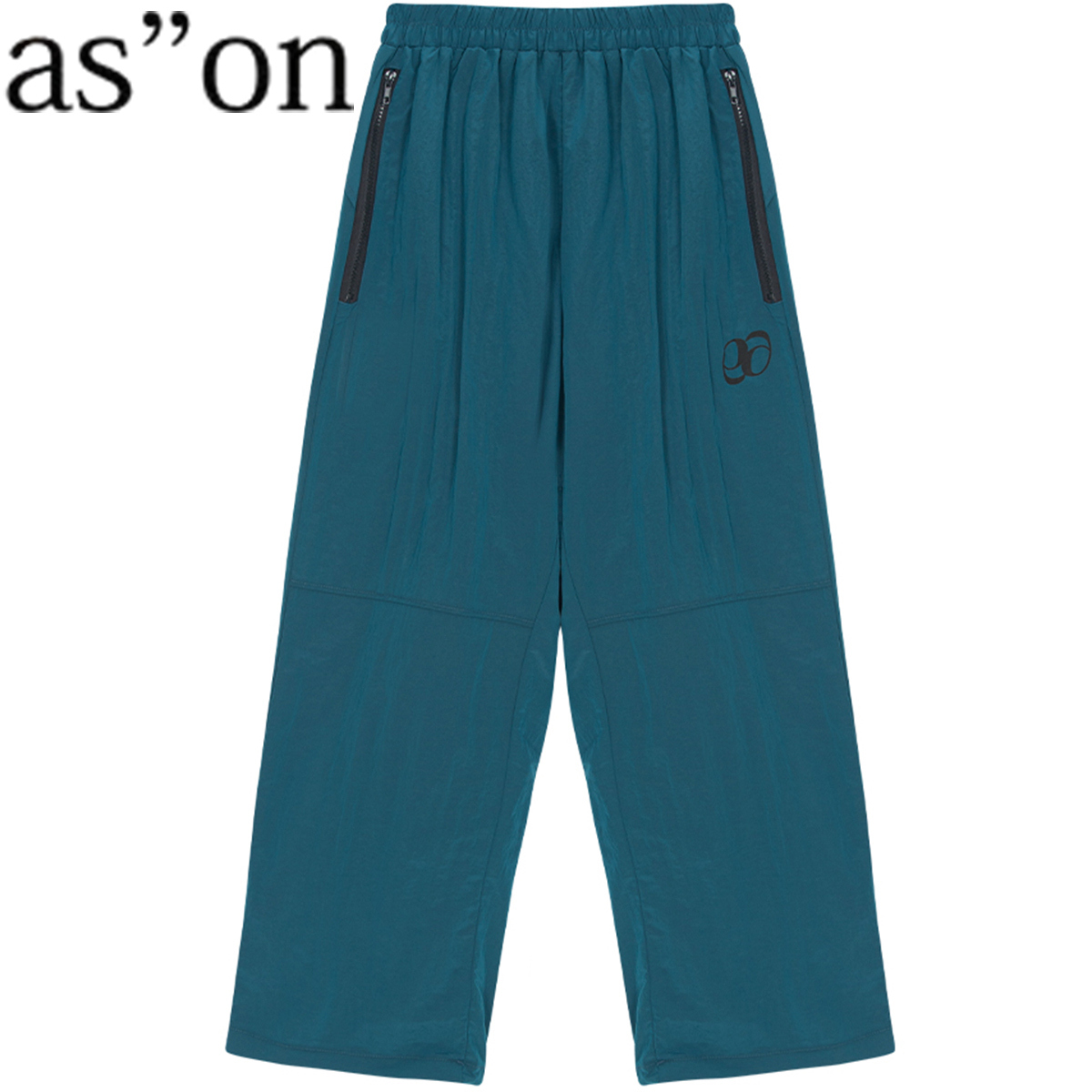 ★as''on★WOODY WINDBREAKER PANTS / BLUE-GREEN★韓国送料込