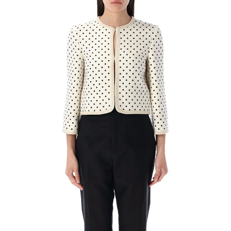ジャケット VALENTINO SS25 CROPPED JACKET POIS (6B0CE4L598S R8E)