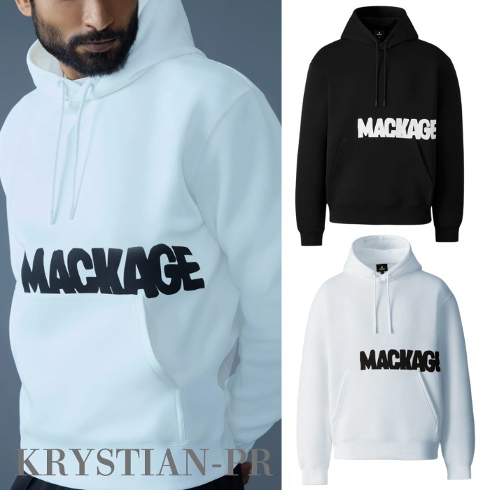 目立つロゴ♪【Mackage】KRYSTIAN-PR ジャージーロゴフーディ