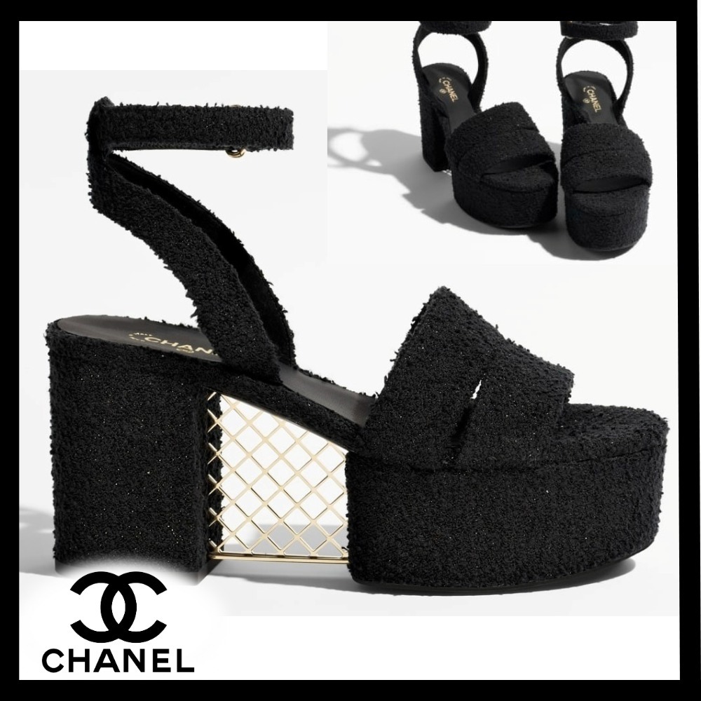 シックでブラック＆高級感♡【CHANEL】サンダル