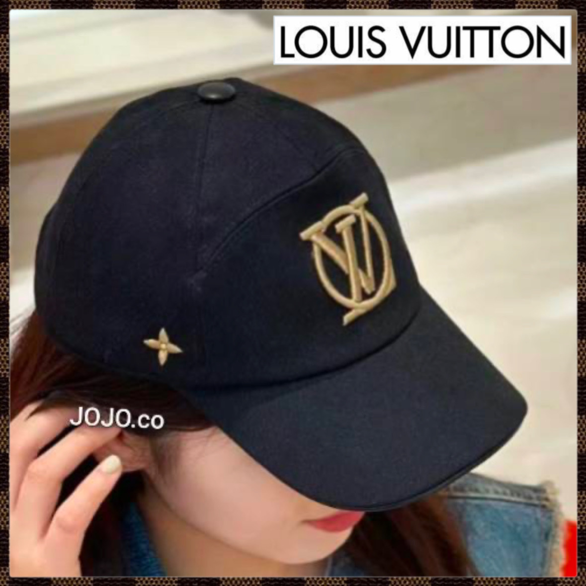 《大きめロゴの存在感◎》LouisVuittonロゴキャップ