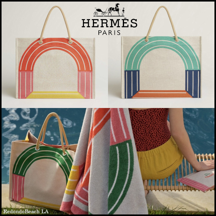 【リゾート気分でお出掛け】HERMES★Maillon Marin トートバック