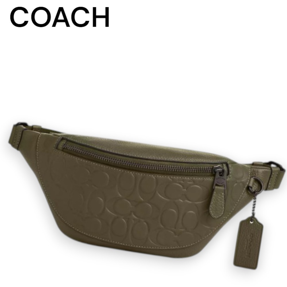 【Coach】シグネチャーレザーが上品！ Warrenミニ ベルトバッグ