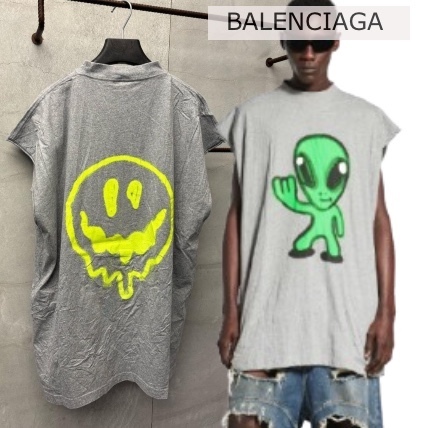 BALENCIAGA HIGH THERE + DRIPLEY コットン Tシャツ ノースリ