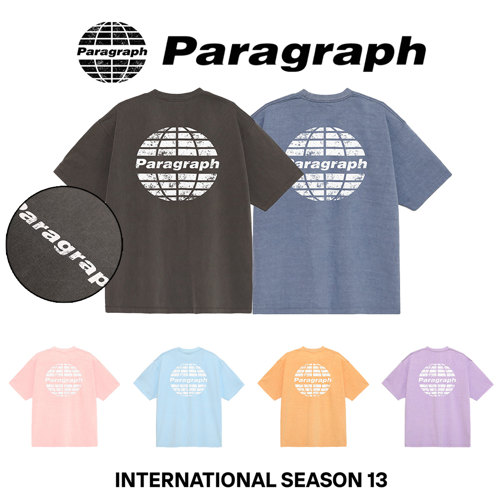 【Paragraph】25SS★ No.58 WASHED WHITE LOGO T SHIRT