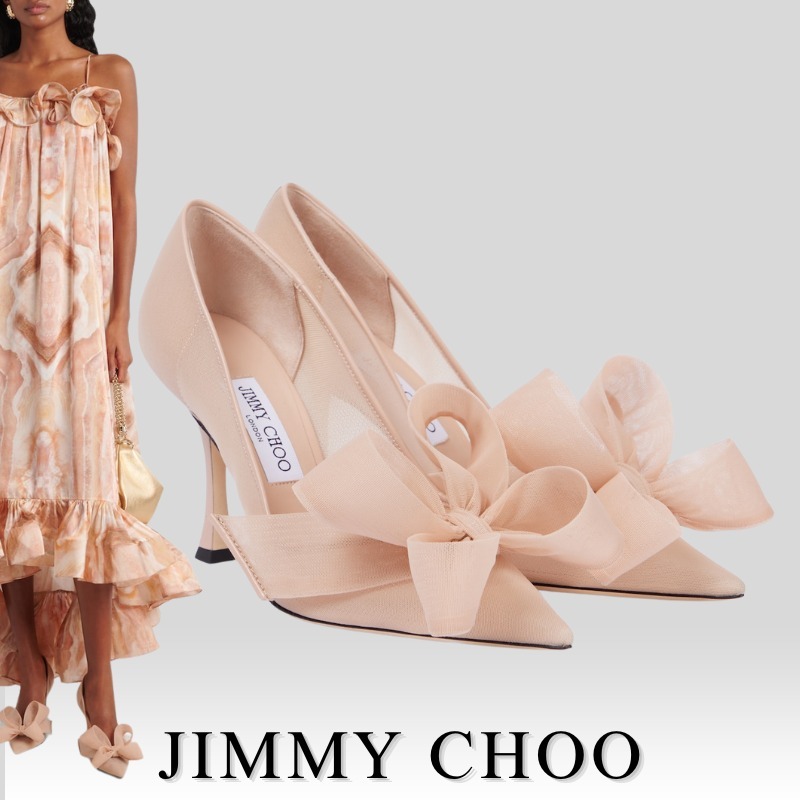 JIMMY CHOO ジミーチュウ Staz 90 パンプス リボンディテール
