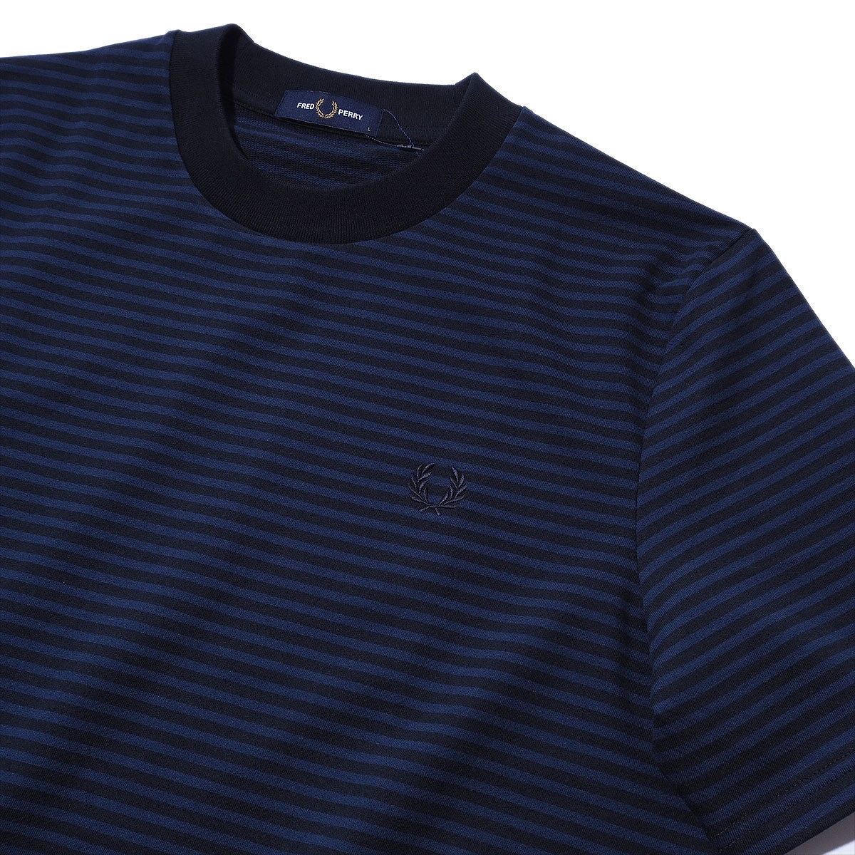 即発 フレッドペリー ファインストライプTシャツ M6581