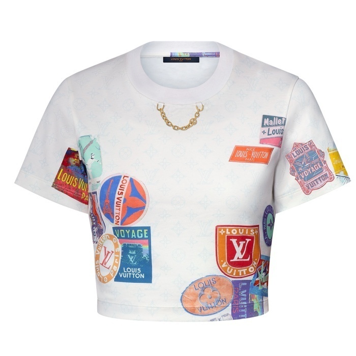 《LVロゴ》Louis Vuitton マヒナパッチプリントクロップドトップ