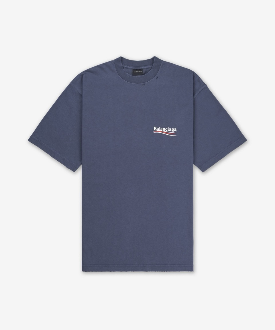 【BALENCIAGA】 半袖Tシャツ - ウォッシュドブルー