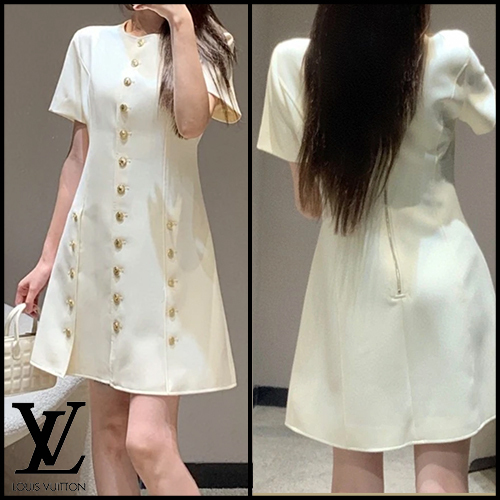 ★お洒落で可愛い★【LOUIS VUITTON】ボタントリムドレス