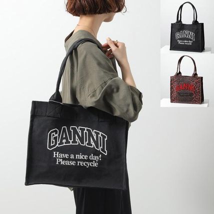 関税・送料込み【GANNI】キャンバス ロゴスニーカー ブーツ 「GANNI / ガニー」Recycled Rubber Lace Up City Boot