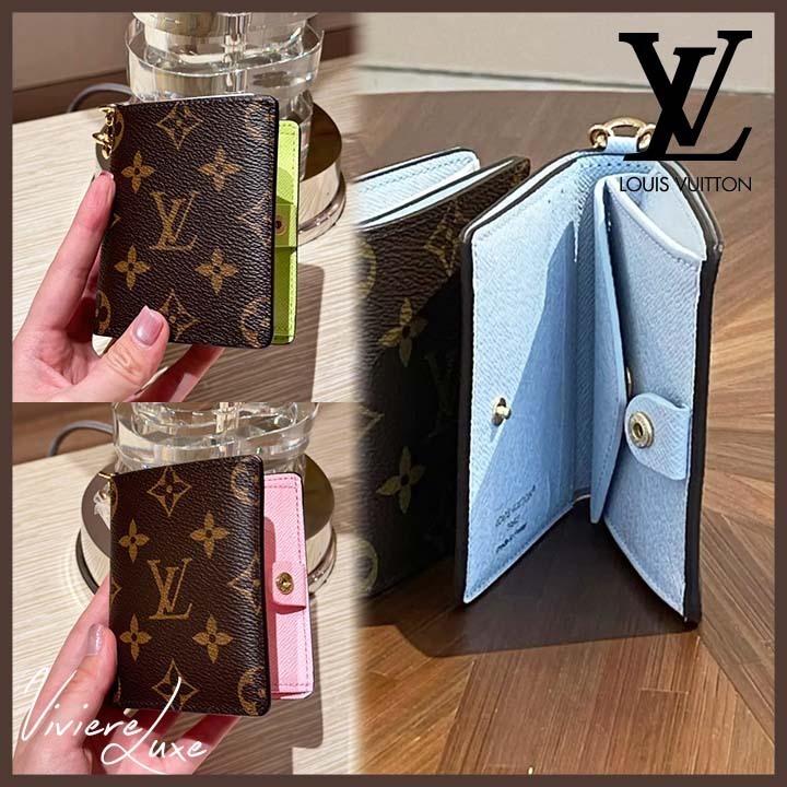 *大人可愛いアクセント付き♪*【LOUIS VUITTON】コンパクト財布